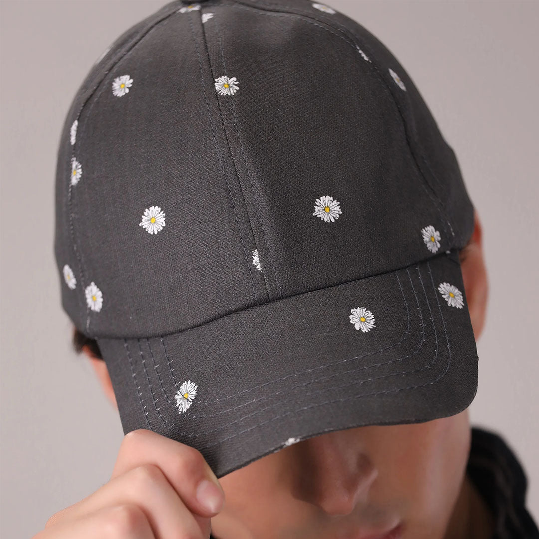 Grey Daisy Cap