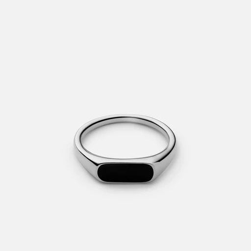 Obsidian Oval Signet Ring